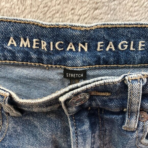American Eagle Women Jeans Size 4 Lot Of Two Destroyed Blue Denim Casual Classic - Picture 13 of 16